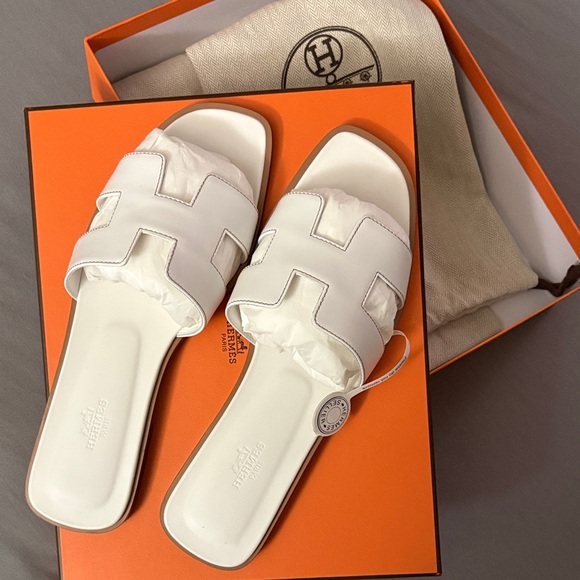 Hermes Shoes - Hermes Oran sandals women’s white
